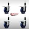 Service Caster 4'' SS Solid Poly Swivel 1-1/4'' Expanding Stem Caster Set Total Lock Brake, 4PK SCC-SSEXTTL20S414-SPUS-114-4 - alternate 4